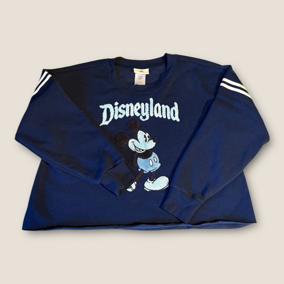 Disney Sweaters - Mickey Mouse Cropped Pullover for Women – Disneyland Navy Size‎ Small
